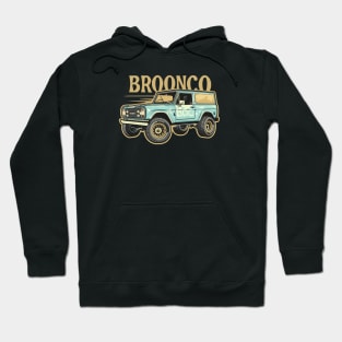 Retro 1987-1991 Ford Bronco w/Tires Hoodie